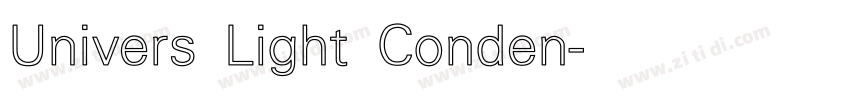 Univers Light Conden字体转换